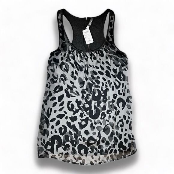 NWT Charlotte Russe Leopard- Print Tunic Sz M - Picture 1 of 8